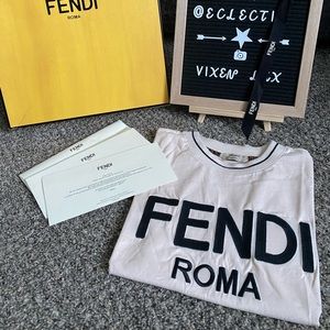 Fendi Roma Embroidered T-Shirt